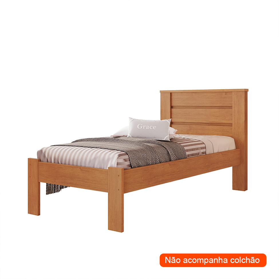 Cama Solteiro Rubi Cinamomo