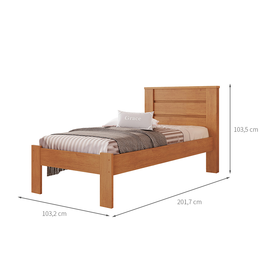 Cama Solteiro Rubi Cinamomo