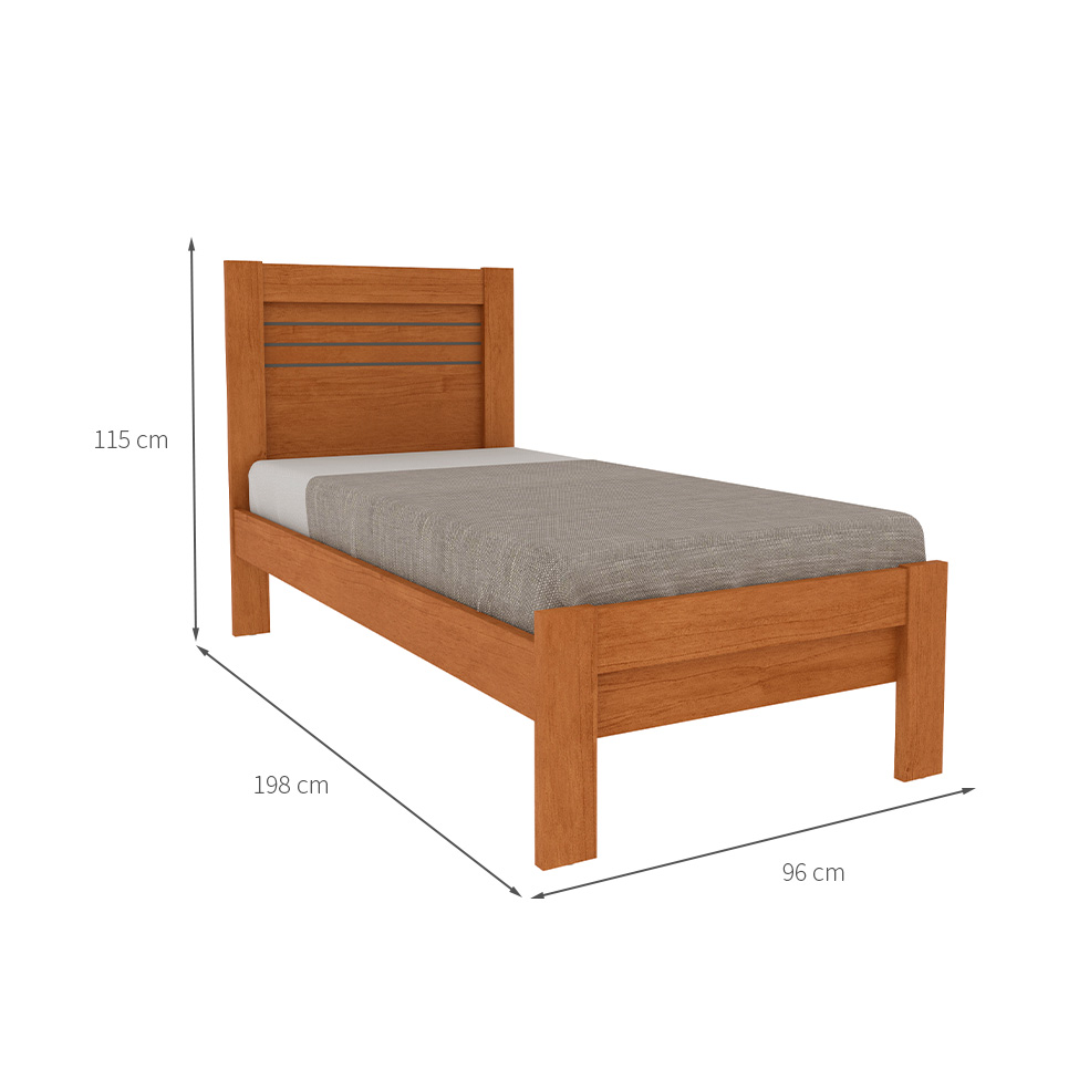Cama Solteiro Safira Cinamomo