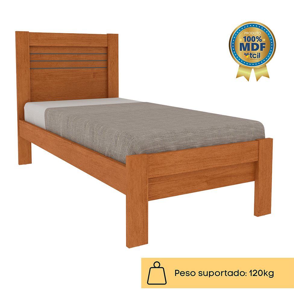 Cama Solteiro Safira Cinamomo