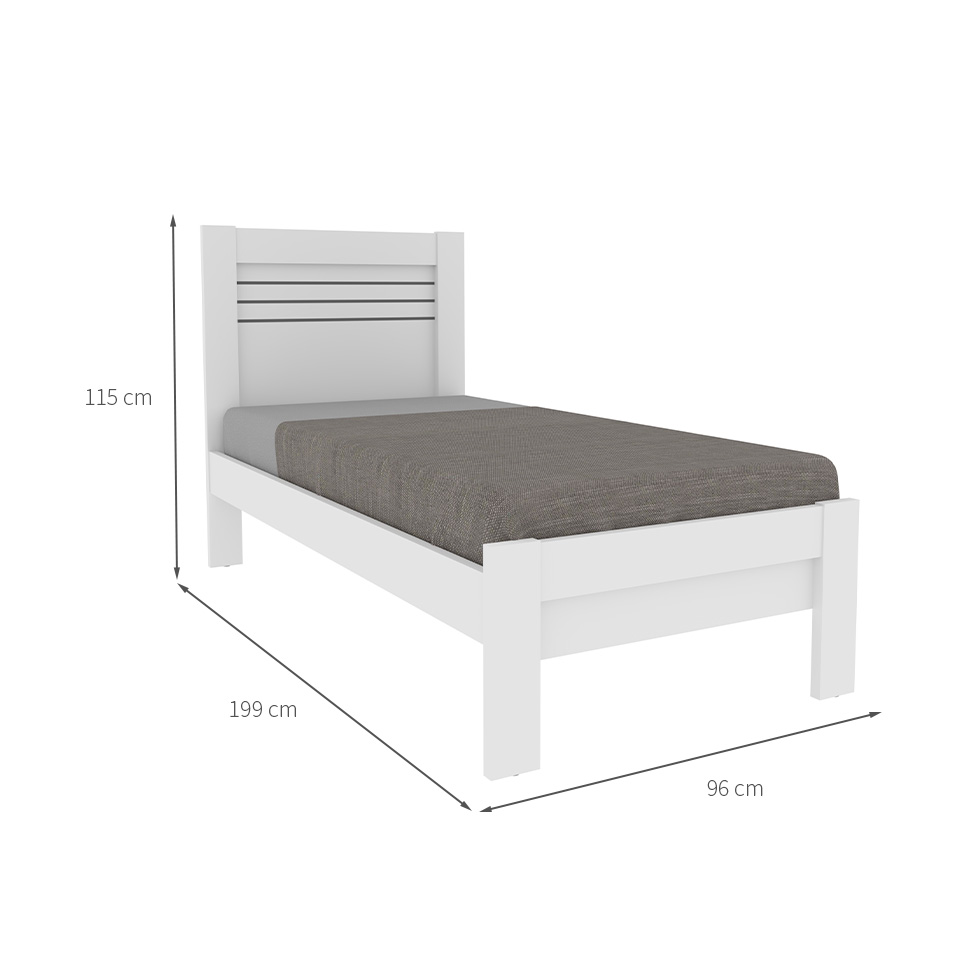Cama Solteiro Safira Neve