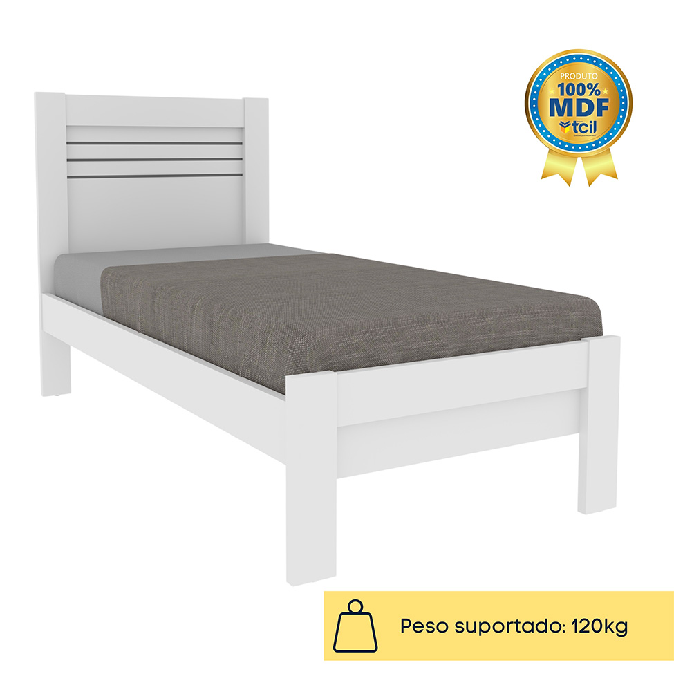Cama Solteiro Safira Neve