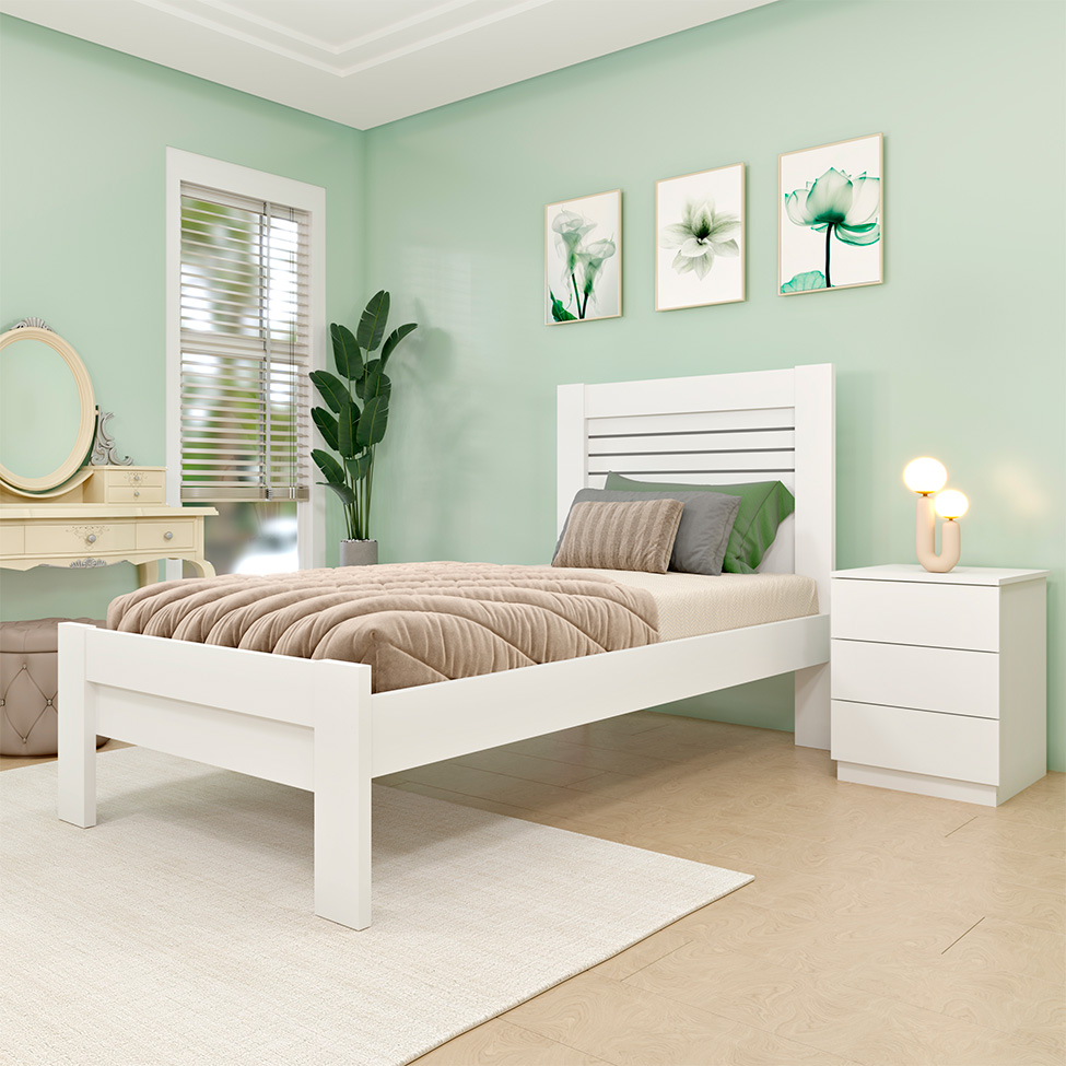 Cama Solteiro Safira Neve