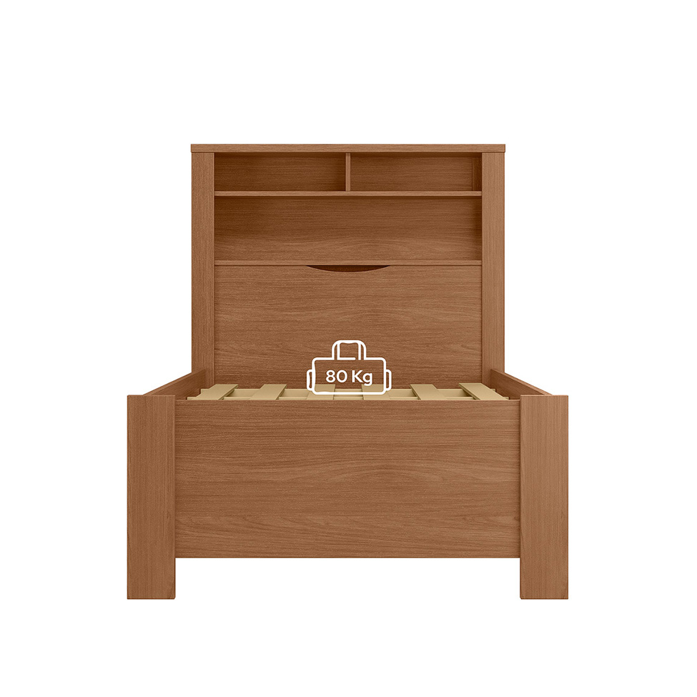 Cama com Baú Invicta 2 GV Jatobá