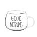 Caneca Coffee Time Good Morning Transparente