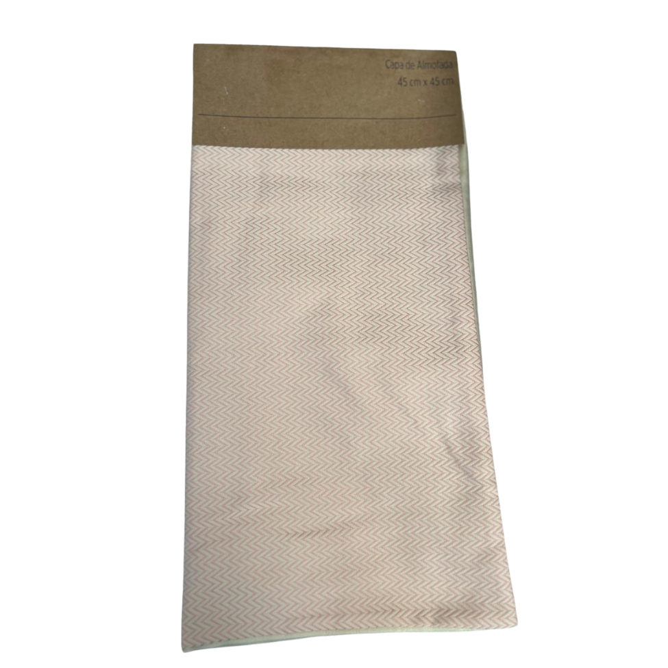 Capa de Almofada Infantil Jacquard Rosa 45x45 cm