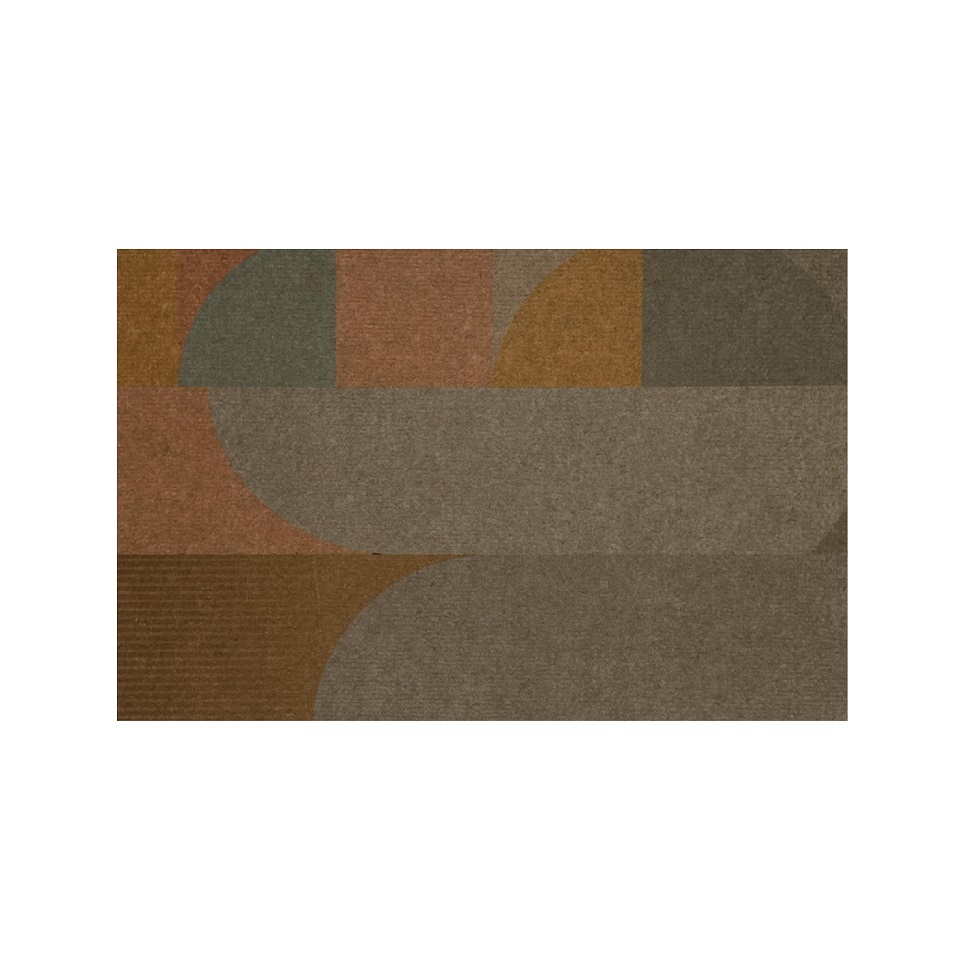 Capacho Affection Decor Abstrato Cinza e Bege