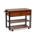 Carrinho Bar Industrial 2 Gavetas Garapa e Preto 100 cm