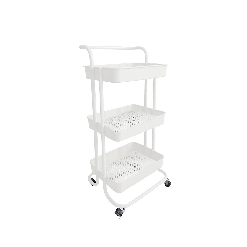 Carrinho Multiuso Cora 3 Prateleiras Branco