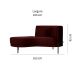 Chaise Longue Luminne Veludo Bordô e Preto