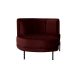 Chaise Longue Luminne Veludo Bordô e Preto