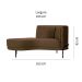Chaise Longue Luminne Veludo Canela e Preto