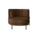 Chaise Longue Luminne Veludo Canela e Preto