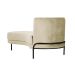 Chaise Longue Luminne Veludo Creme e Preto
