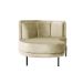 Chaise Longue Luminne Veludo Creme e Preto