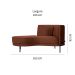 Chaise Longue Luminne Veludo Marrom e Preto
