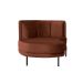 Chaise Longue Luminne Veludo Marrom e Preto