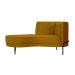Chaise Longue Luminne Veludo Ouro e Preto