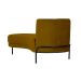 Chaise Longue Luminne Veludo Ouro e Preto
