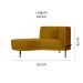 Chaise Longue Luminne Veludo Ouro e Preto