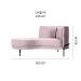 Chaise Longue Luminne Veludo Rosê e Preto