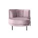 Chaise Longue Luminne Veludo Rosê e Preto