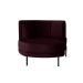 Chaise Longue Luminne Veludo Roxo e Preto