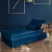 Chaise Penélope Veludo Azul