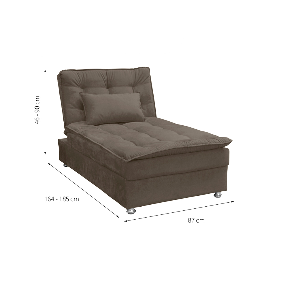 Chaise Penélope Veludo Marrom