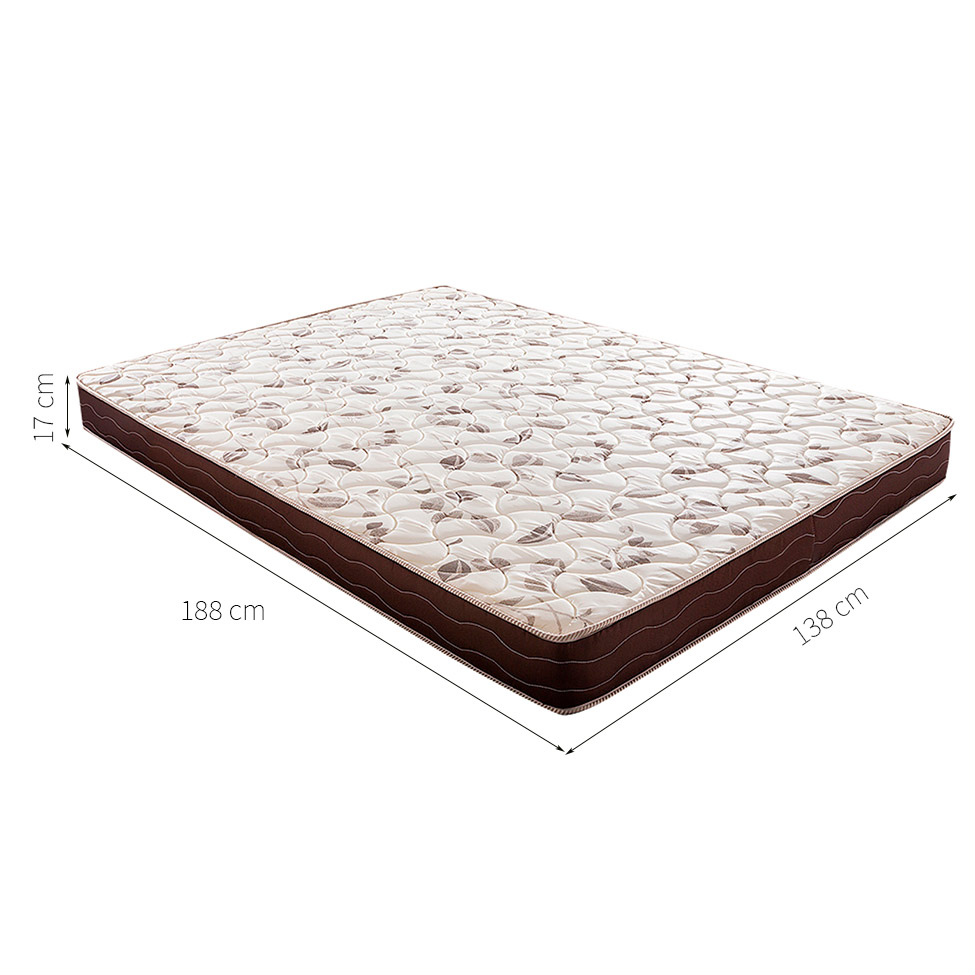 Colchão Casal Águia de Espuma D28 (17x138x188) Bege e Marrom