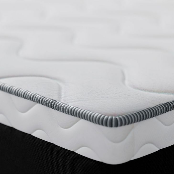 Colchão Casal Gemini Molas Ensacadas (26x138x188) Grafite e Branco com 2 Travesseiros Guldi Soft Nasa Branco