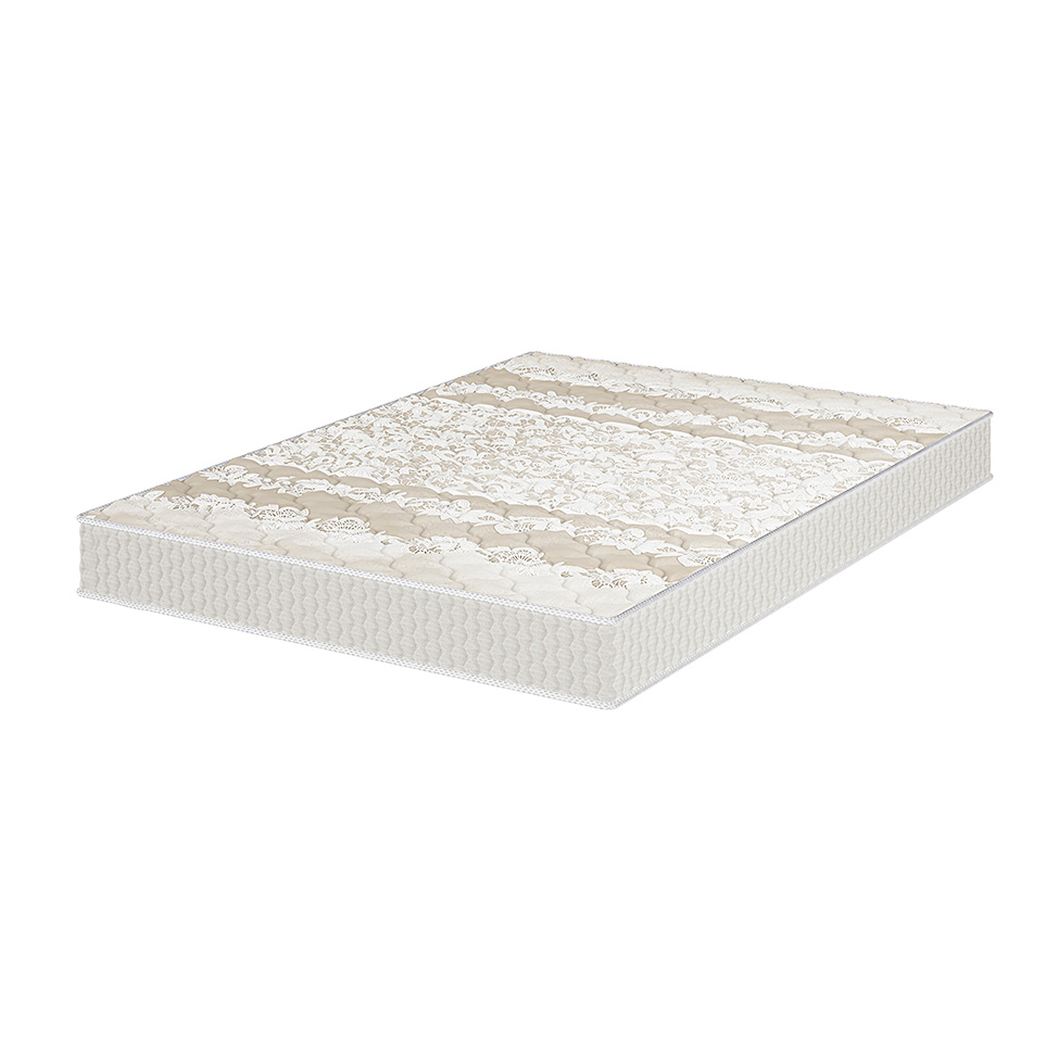 Colchão Casal Joyful Espuma D33 (17x138x188) Branco e Bege