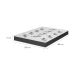 Colchão Casal Joyful Espuma D45 (17x138x188) Cinza e Branco