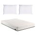 Colchão Casal Keva Molas Ensacadas Wide (24x138x188) Branco com 2 Travesseiros Guldi Soft Nasa Branco