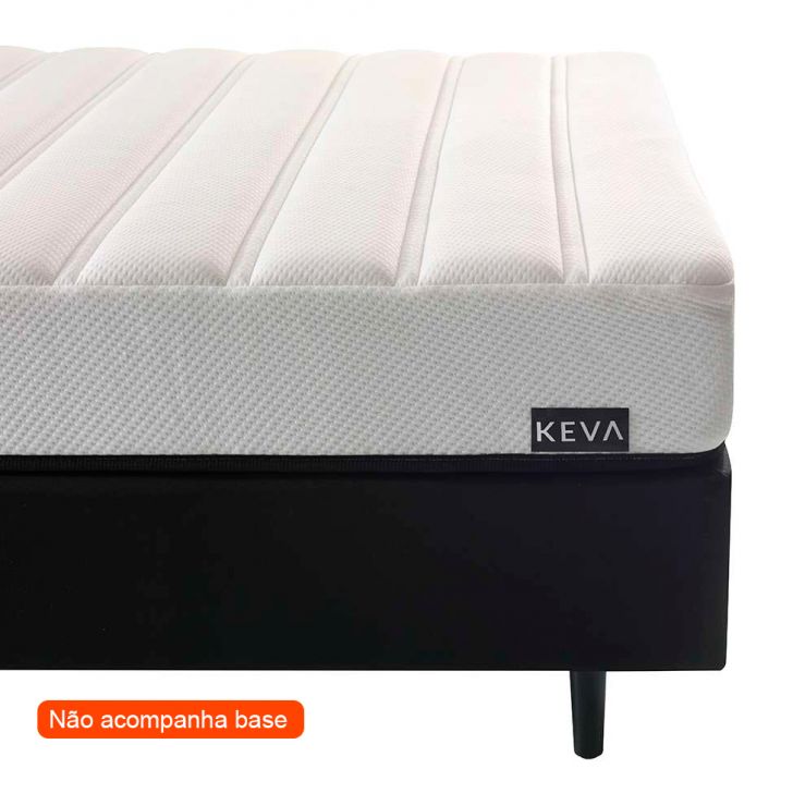 Colchão Casal Keva Molas Ensacadas Wide (24x138x188) Branco com 2 Travesseiros Guldi Soft Nasa Branco