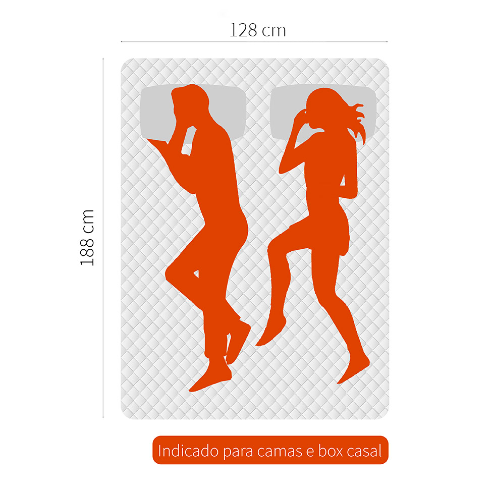 Colchão Casal Pegasus Molas Ensacadas (30x128x188) Branco e Cinza