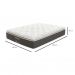 Colchão Casal Safira Plush Molas Ensacadas (30x138x188) Branco e Cinza com 2 Travesseiros Guldi Soft Nasa Branco