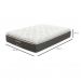 Colchão Casal Safira Plush Molas Ensacadas (34x128x188) Branco e Cinza com 2 Travesseiros Guldi Soft Nasa Branco