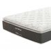 Colchão Casal Safira Plush Molas Ensacadas (34x138x188) Branco e Cinza com 2 Travesseiros Guldi Soft Nasa Branco