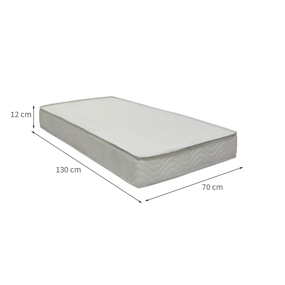 Colchão Infantil Archie com Espuma D18 (12x70x130) Branco