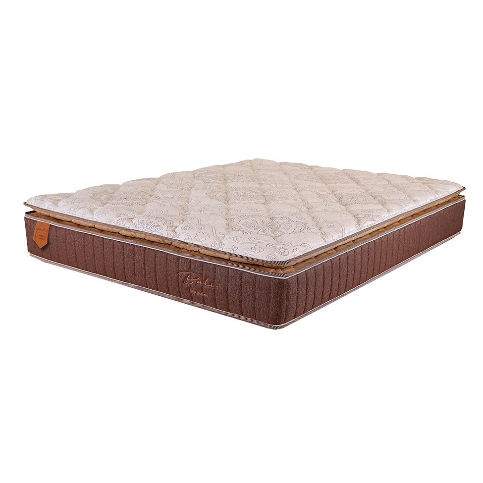 Colchão King Bali Mola Ensacada (28x193x203) Bege e Marrom