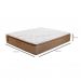 Colchão King Brilhante Molas Ensacadas (30x193x203) Marrom e Bege com 2 Travesseiros Guldi Soft Nasa Branco