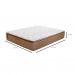 Colchão King Brilhante Molas Ensacadas (34x193x203) Marrom e Bege com 2 Travesseiros Guldi Soft Nasa Branco