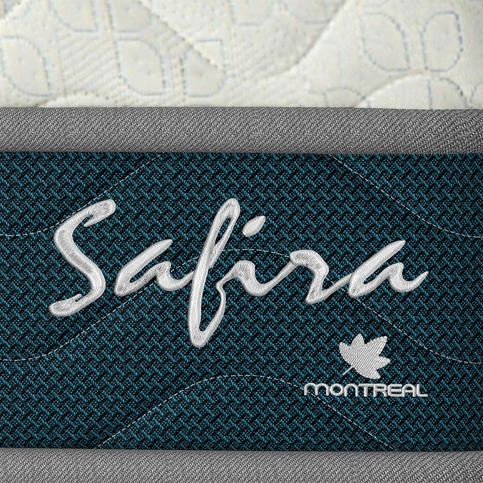 Colchão King Safira Molas Ensacadas (26x193x203) Azul e Branco