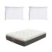 Colchão King Safira Plush Molas Ensacadas (30x193x203) Branco e Cinza com 2 Travesseiros Guldi Soft Nasa Branco