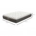Colchão King Safira Plush Molas Ensacadas (30x193x203) Branco e Cinza com 2 Travesseiros Guldi Soft Nasa Branco