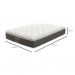Colchão King Safira Plush Molas Ensacadas (34x193x203) Branco e Cinza com 2 Travesseiros Guldi Soft Nasa Branco