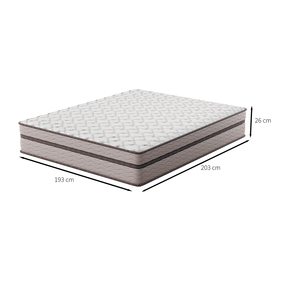Colchão King Sonhare Mola Ensacada (26x193x203) Bege