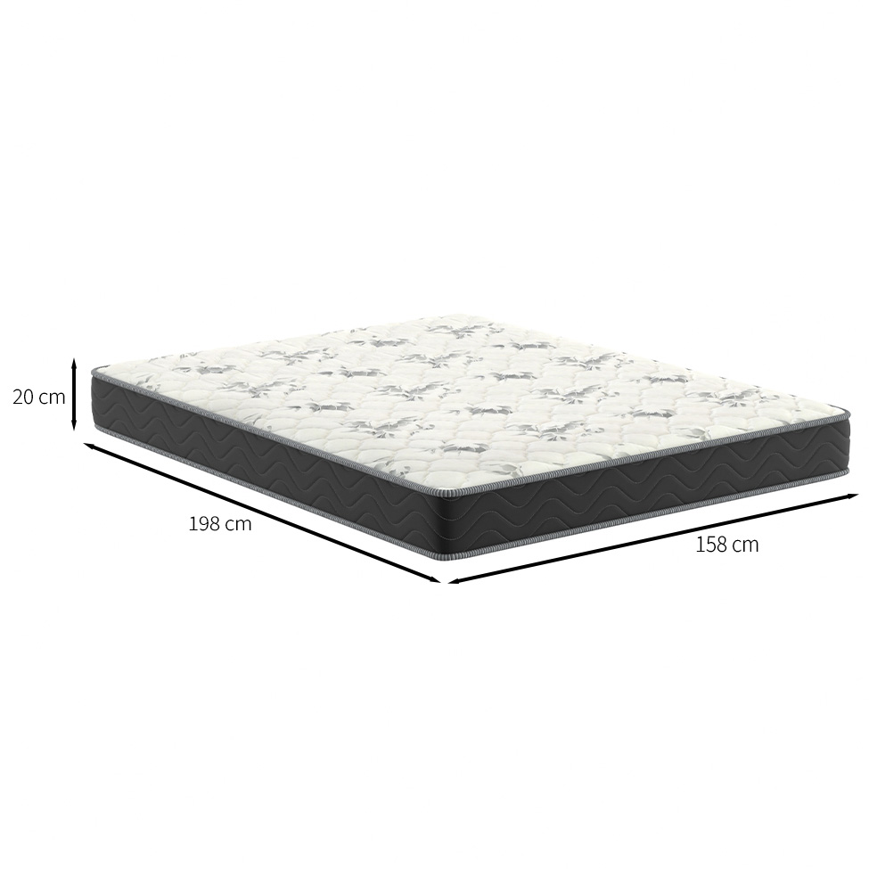 Colchão Queen Jade D28 (20x158x198) Preto e Branco