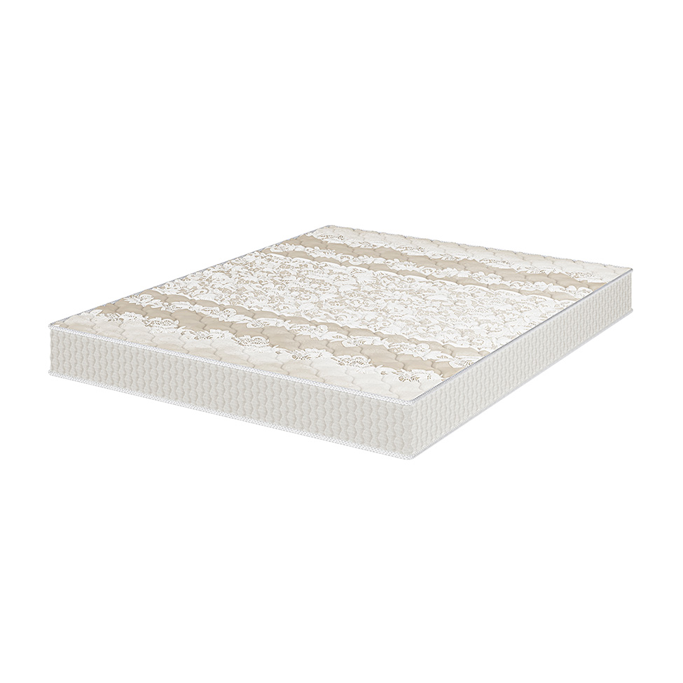 Colchão Queen Joyful Espuma D33 (17x158x198) Branco e Bege